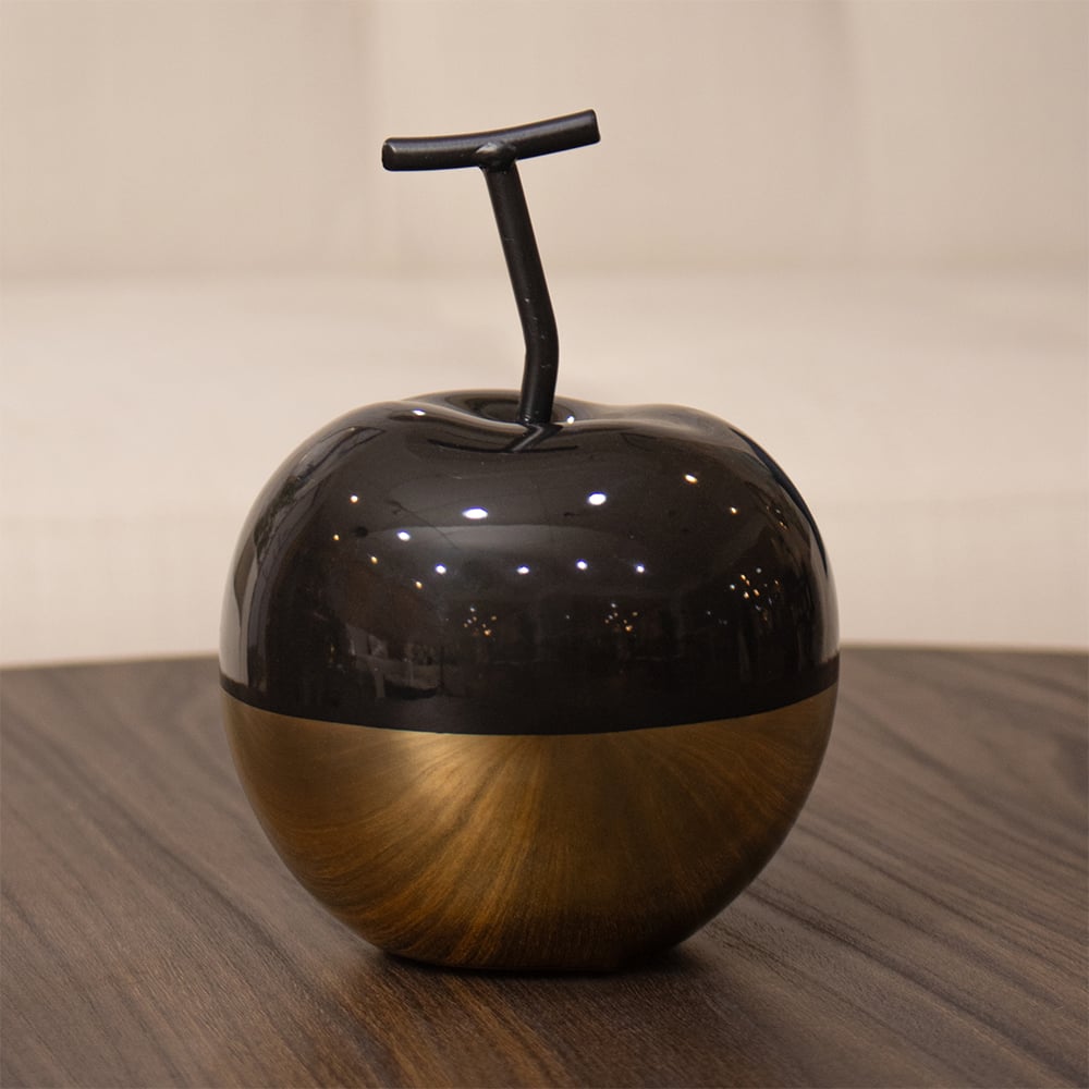 MANZANA NEGRODORADO 16CM CERAMICA DECORATIVO - 2