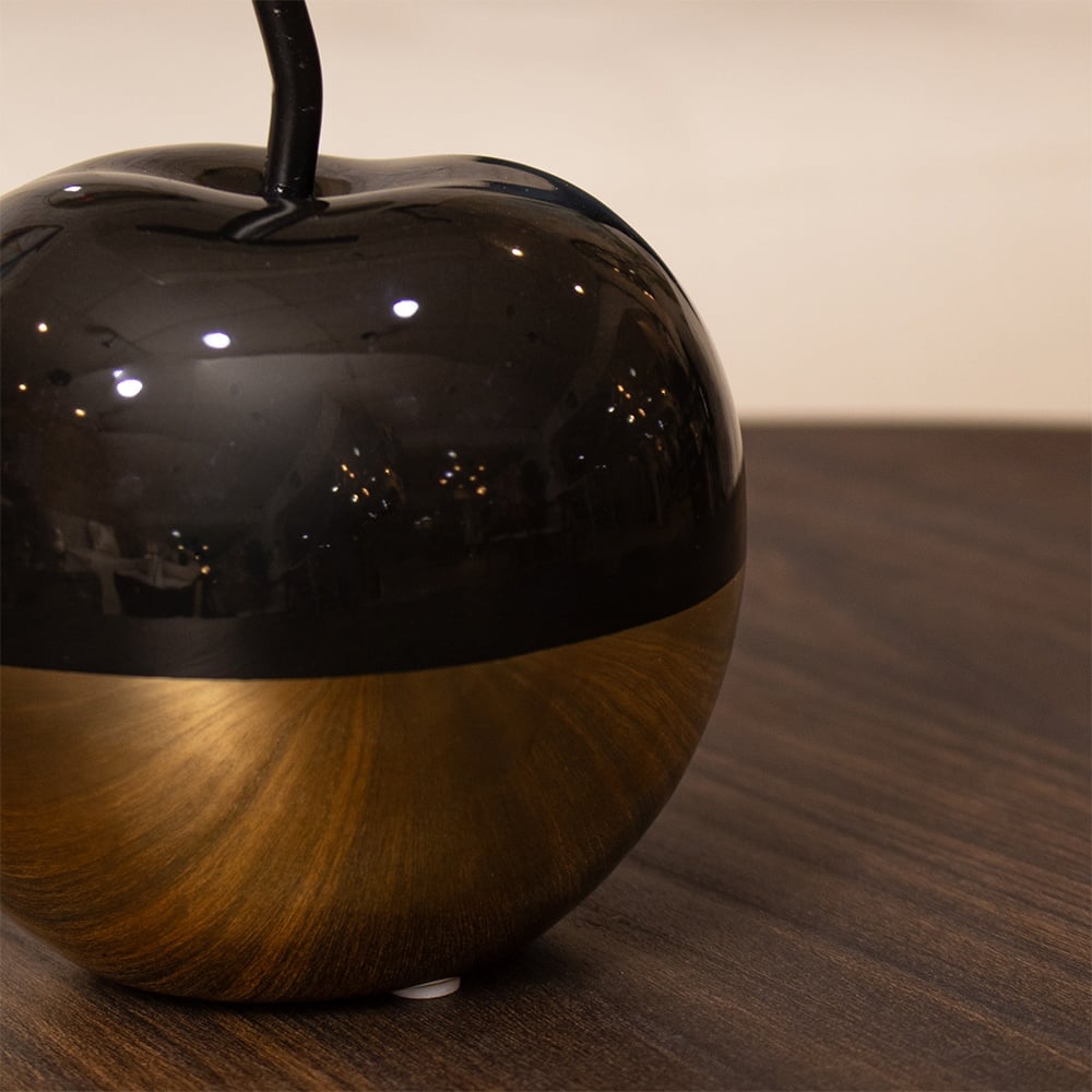 MANZANA NEGRODORADO 16CM CERAMICA DECORATIVO - 3