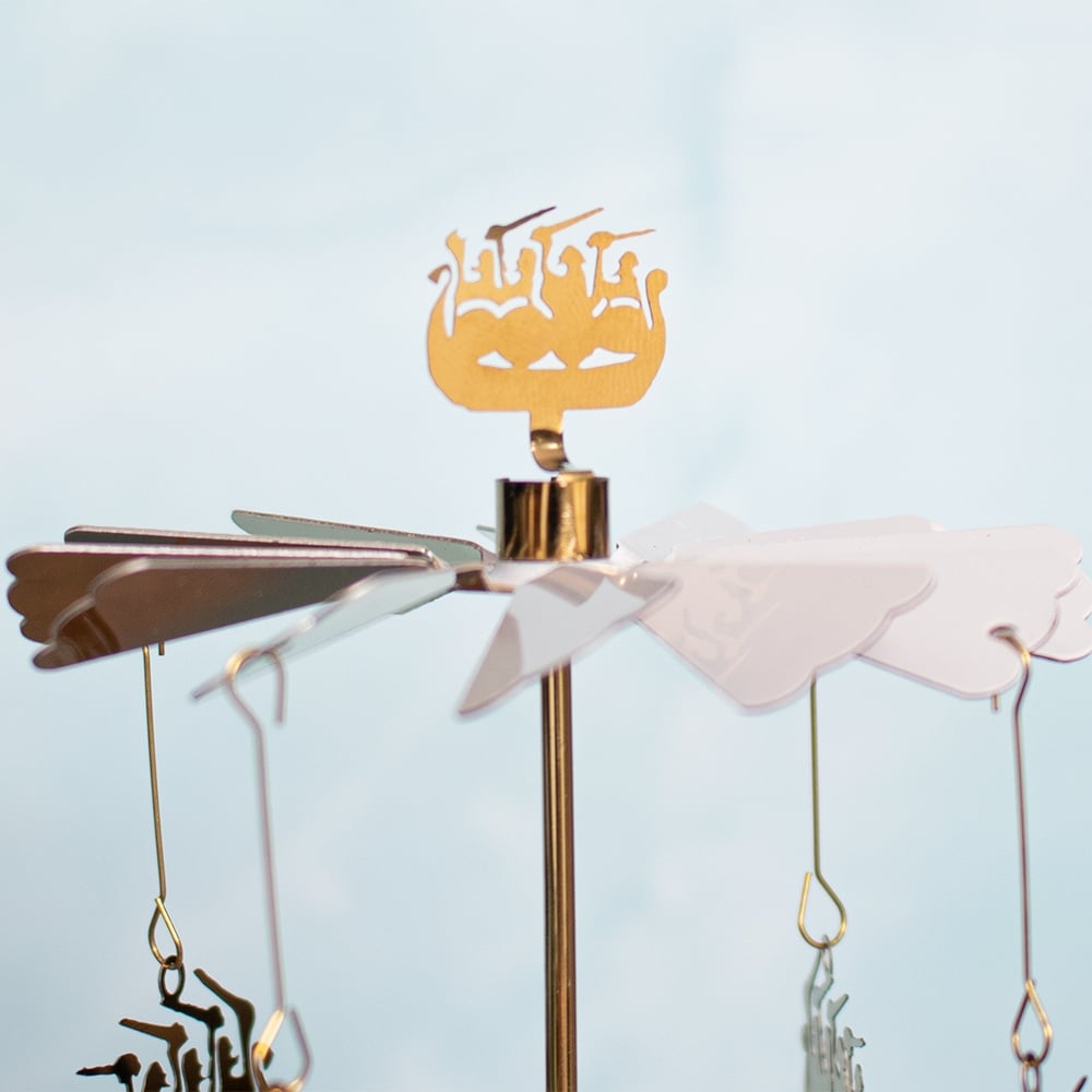 CANDELABRO GIRATORIO DECORATIVO EN HIERRO 18CM - 3