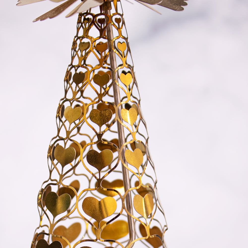 CANDELABRO GIRATORIO DECORATIVO ÁRBOL NAVIDEÑO 25CM - 1