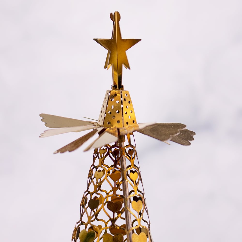 CANDELABRO GIRATORIO DECORATIVO ÁRBOL NAVIDEÑO 25CM - 2