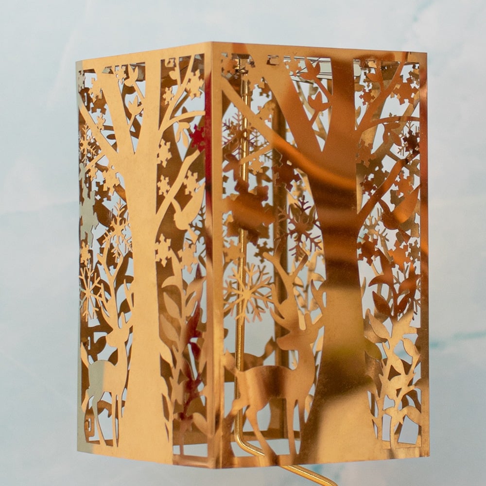 CANDELABRO GIRATORIO DECORATIVO DE HIERRO DISEÑO FLORAL 18CM - 3