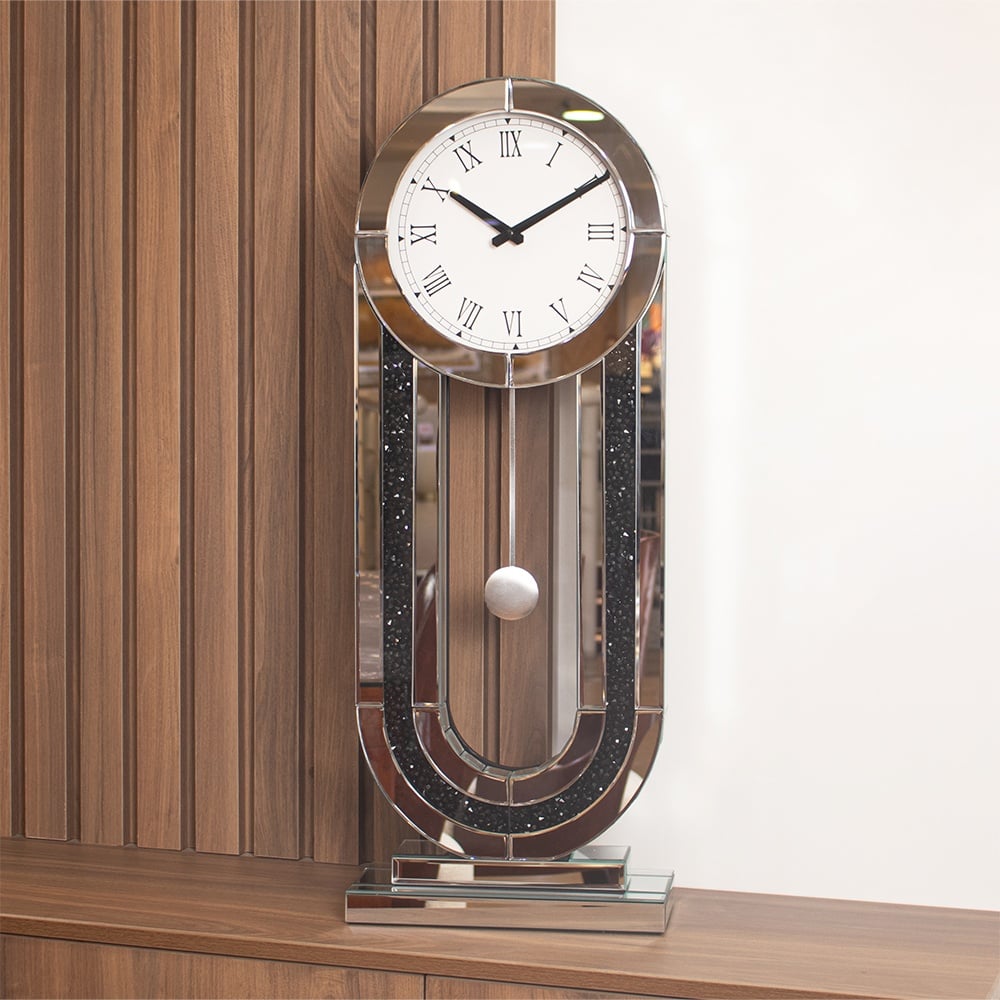 RELOJ DE MESA ALTO EN ESPEJO CON DISEÑO MODERNO 80CM - 2