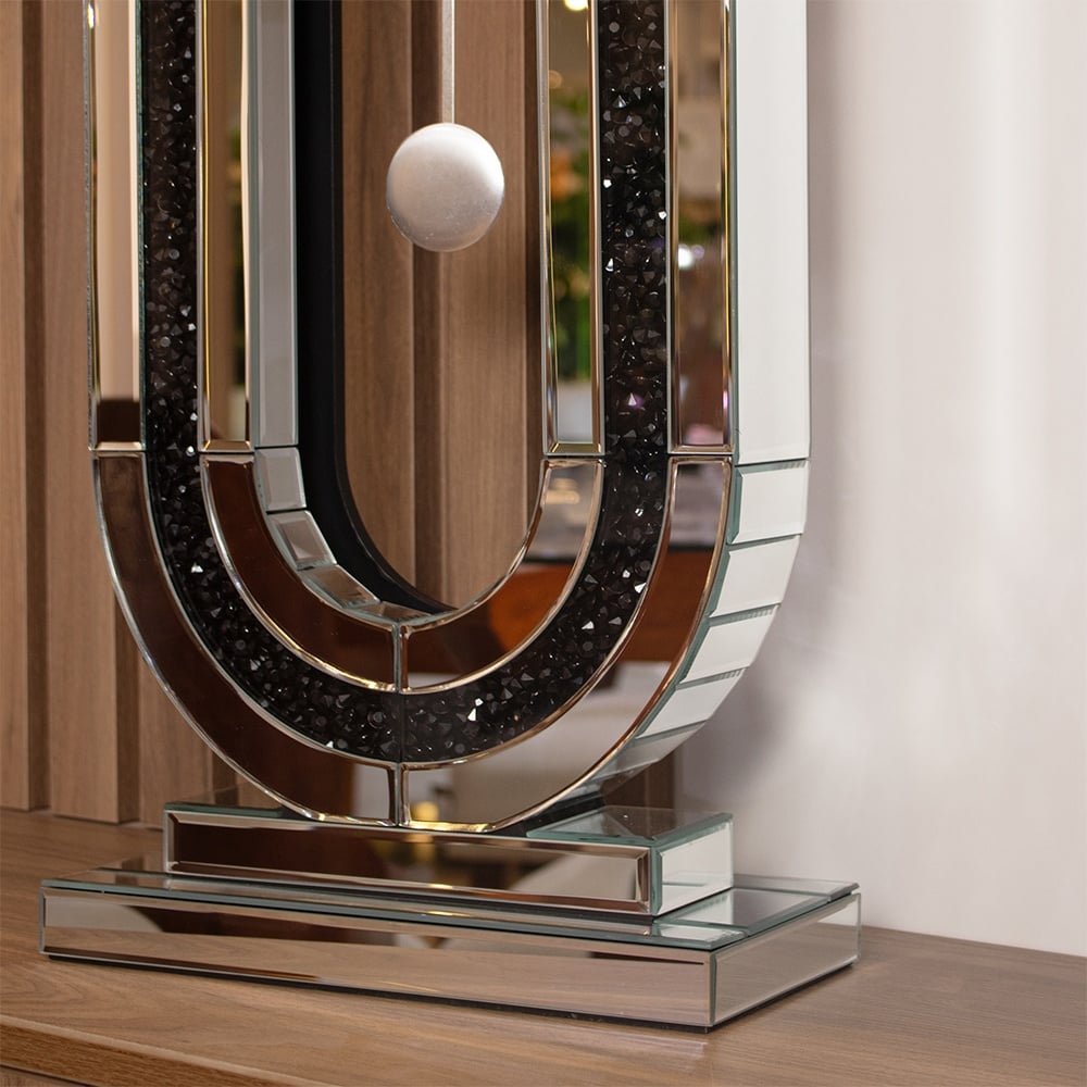 RELOJ DE MESA ALTO EN ESPEJO CON DISEÑO MODERNO 80CM - 4