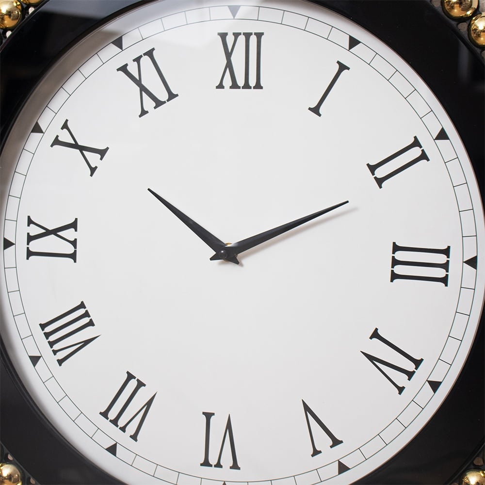 RELOJ DE PARED REDONDO CON MARCO DECORATIVO 50CM - 3
