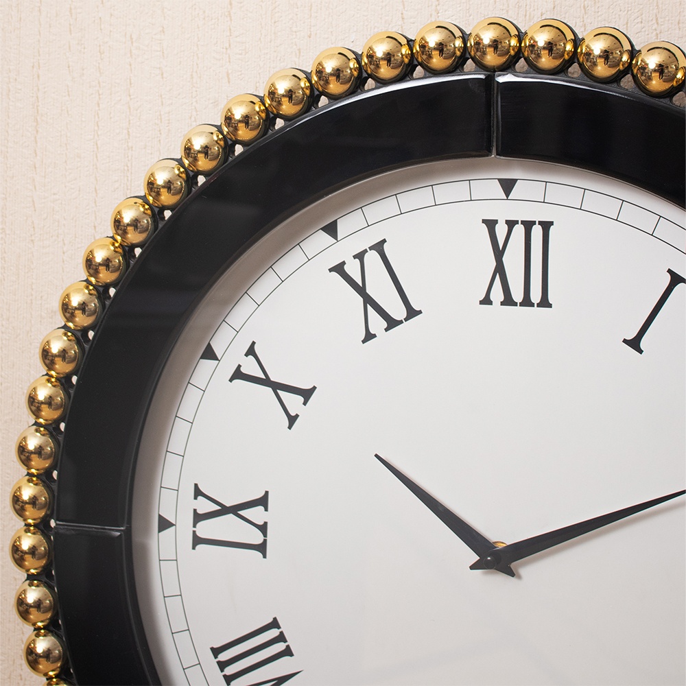 RELOJ DE PARED REDONDO CON MARCO DECORATIVO 50CM - 4