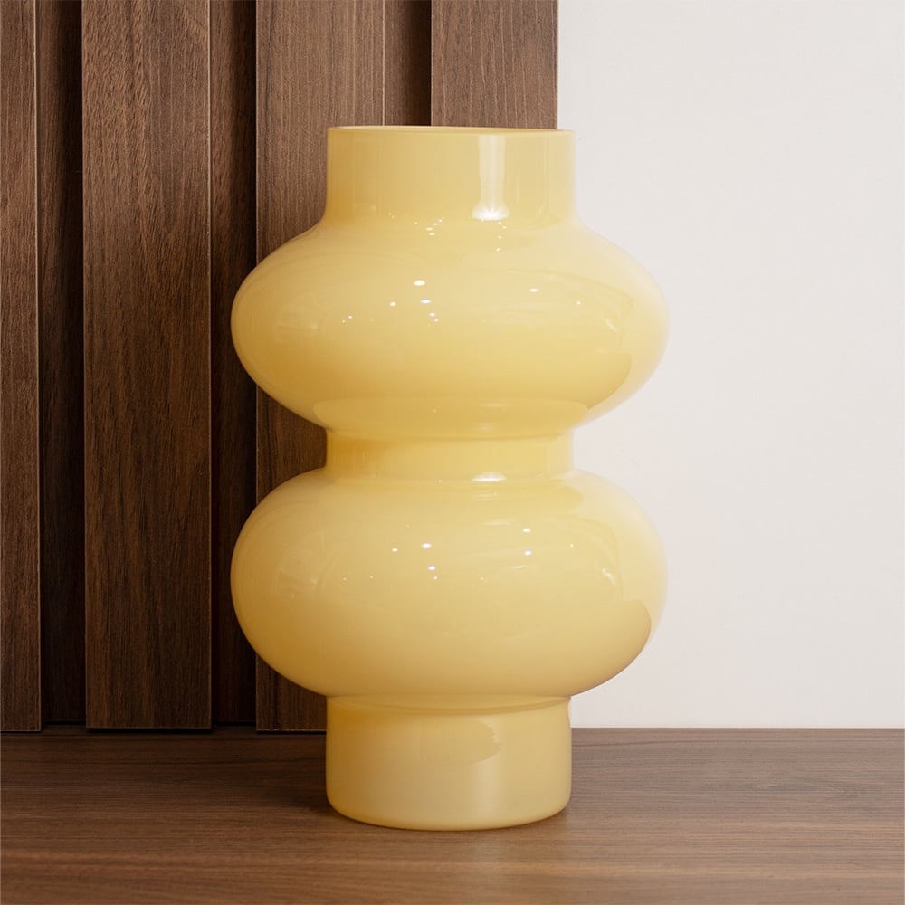FLORERO PANADECOR AMARILLO 21CM VIDRIO - 1