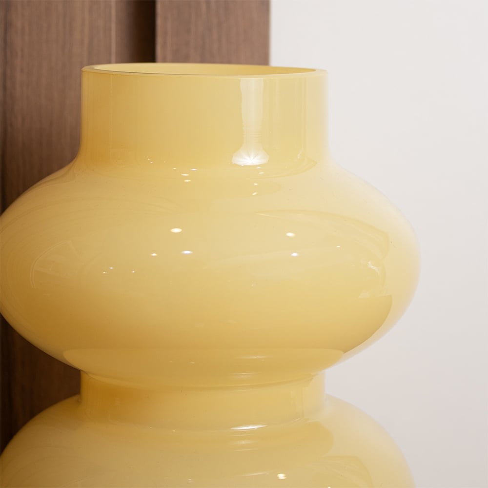 FLORERO PANADECOR AMARILLO 21CM VIDRIO - 2