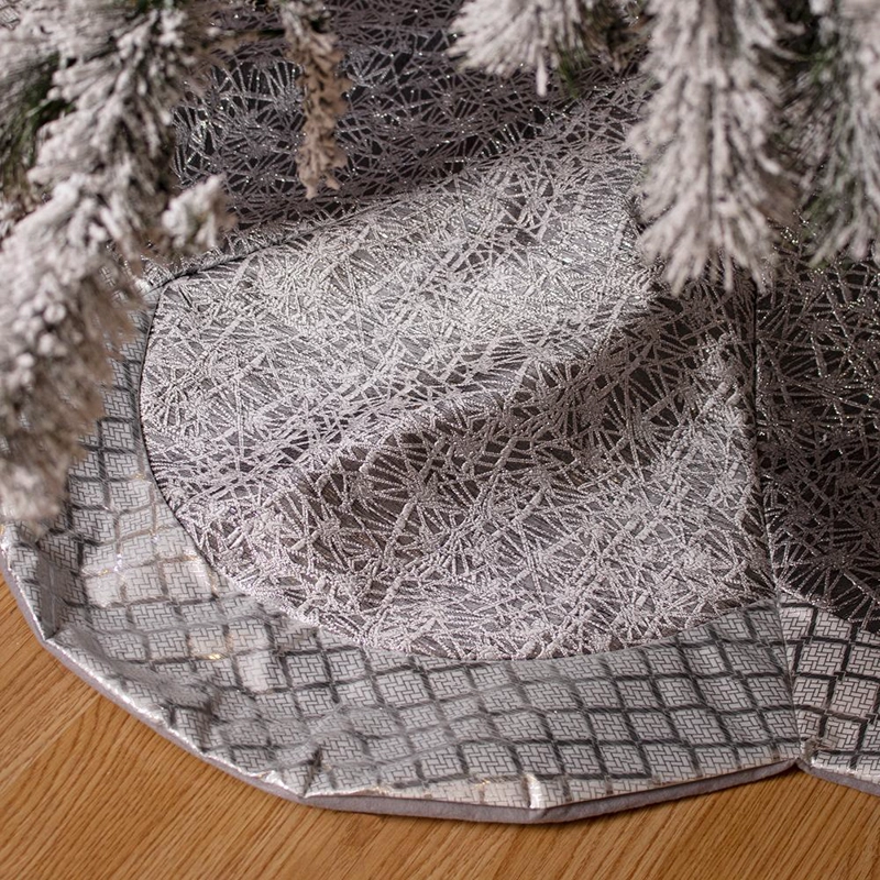 FALDA DE ÁRBOL NAVIDEÑO PANADECOR PLATEADA EN POLIÉSTER 116CM - 2