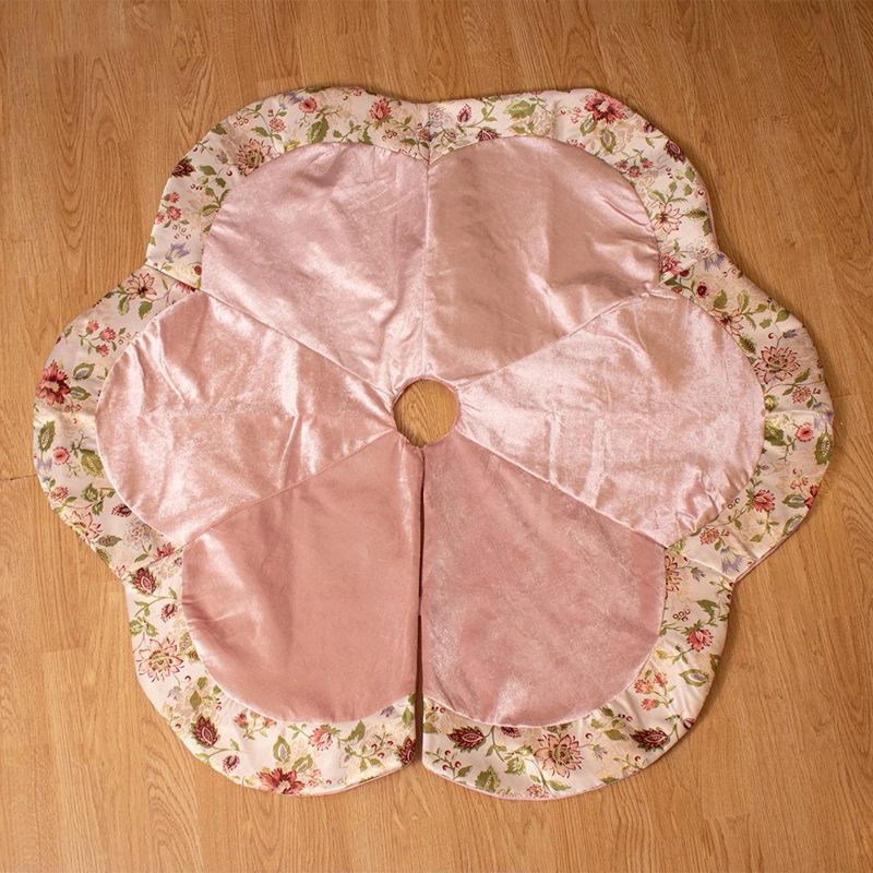 FALDA DE ÁRBOL NAVIDEÑO PANADECOR ROSADA POLIÉSTER 116CM - 1