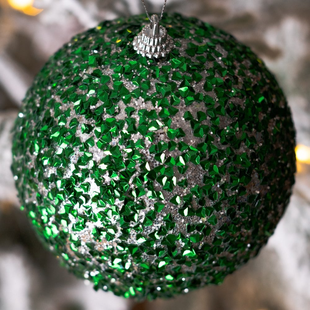 SET 15 ESFERAS NAVIDEÑAS VERDE 10CM PANORAMA HOGAR PVC - 2