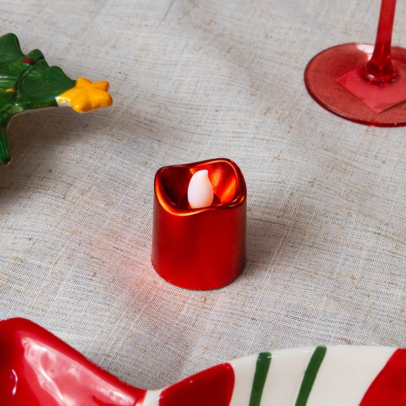 SETX12 VELAS MINI LED ROJO - 1