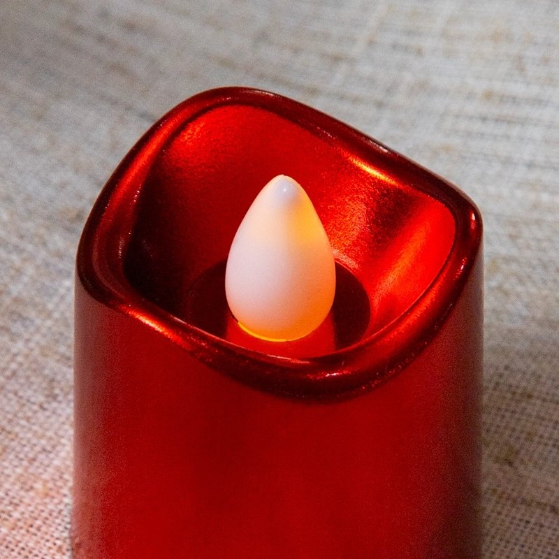 SETX12 VELAS MINI LED ROJO - 2