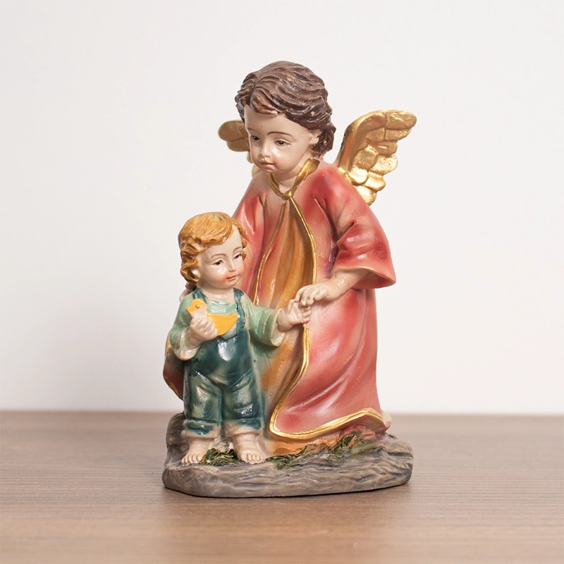 ANGEL CON NIÑO POLIRESINA - 2