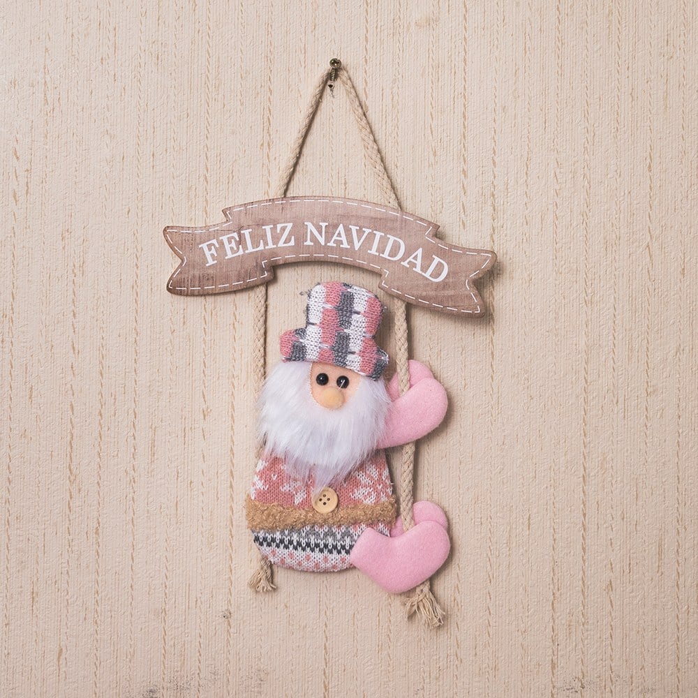 SET 24 PERSONAJES NAVIDEÑOS PARA COLGAR 19CM PANORAMA HOGAR TELA (COLORES ALEATORIOS) - 3