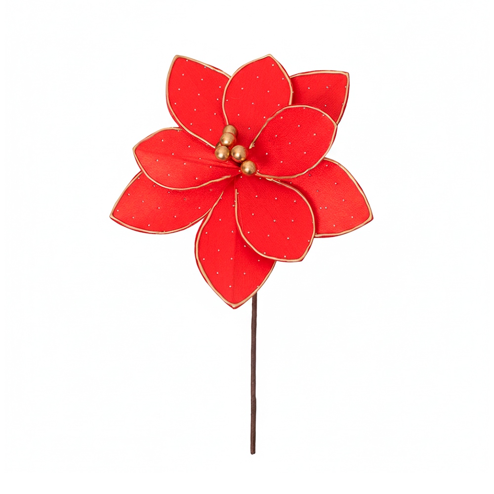 SETX3 FLORES POINSETTIAS 43CM PVC SURTIDOS - 1
