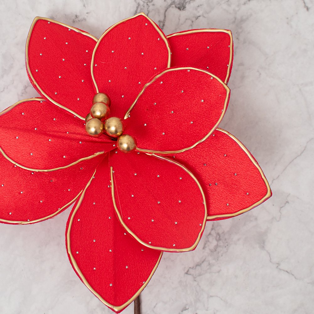 SETX3 FLORES POINSETTIAS 43CM PVC SURTIDOS - 3