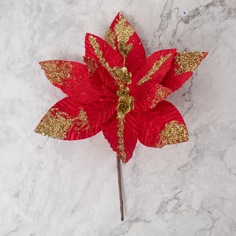 SETX4 FLORES POINSETTIAS 35CM PVC SURTIDOS - 8
