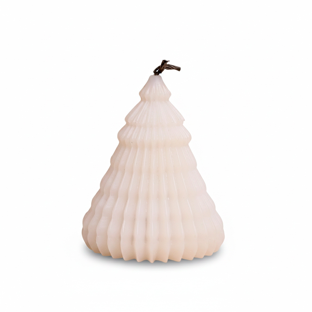 SETX6 VELAS LED DISEÑO ARBOL BLANCO 7CM PVC - 1