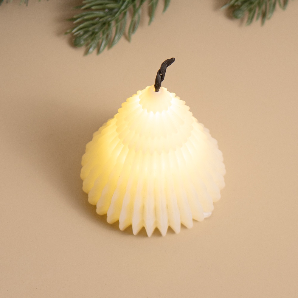 SETX6 VELAS LED DISEÑO ARBOL BLANCO 7CM PVC - 4