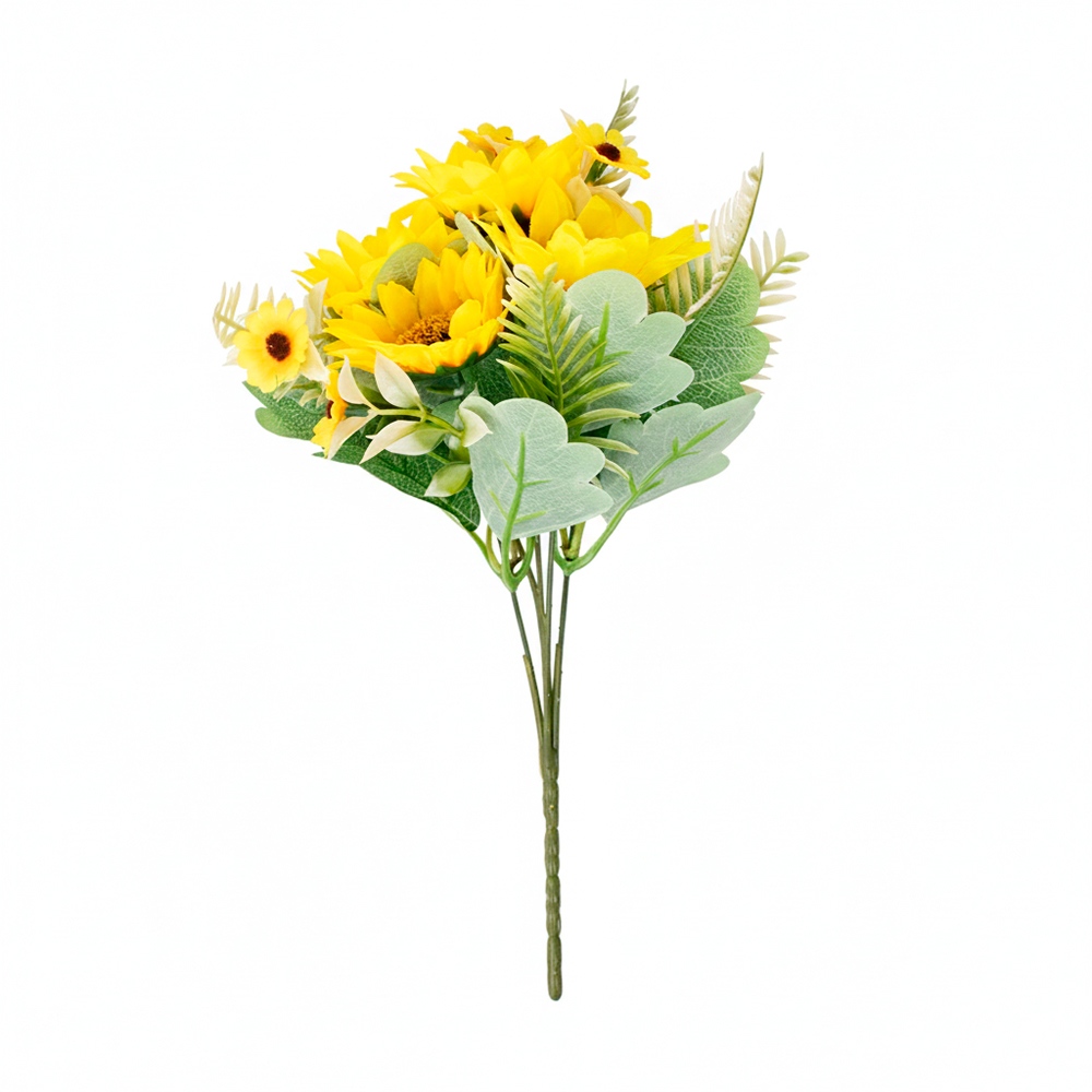 Ramo De Girasoles Amarillos Mini Pvc Set x6 - 1
