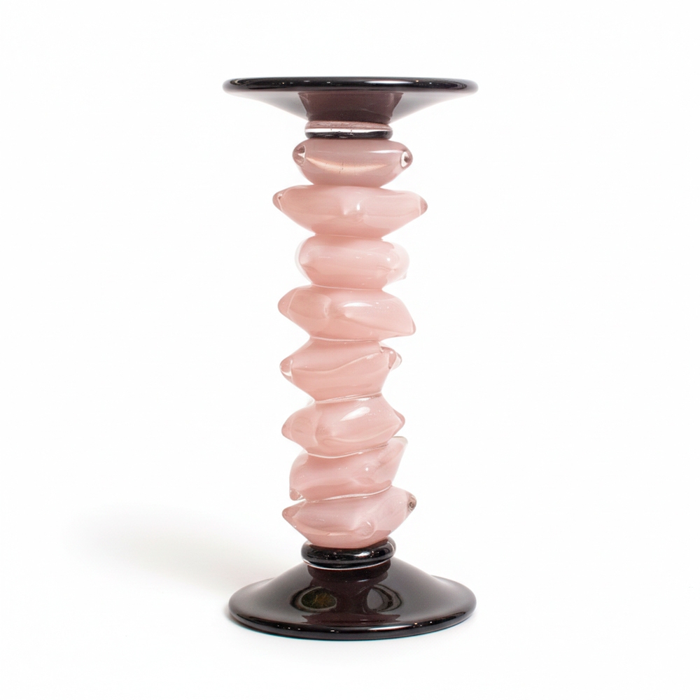 CANDELERO SORELLA 27CM VIDRIO MURANO - 1