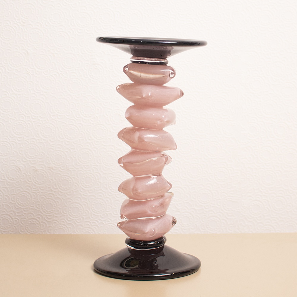 CANDELERO SORELLA 27CM VIDRIO MURANO - 2