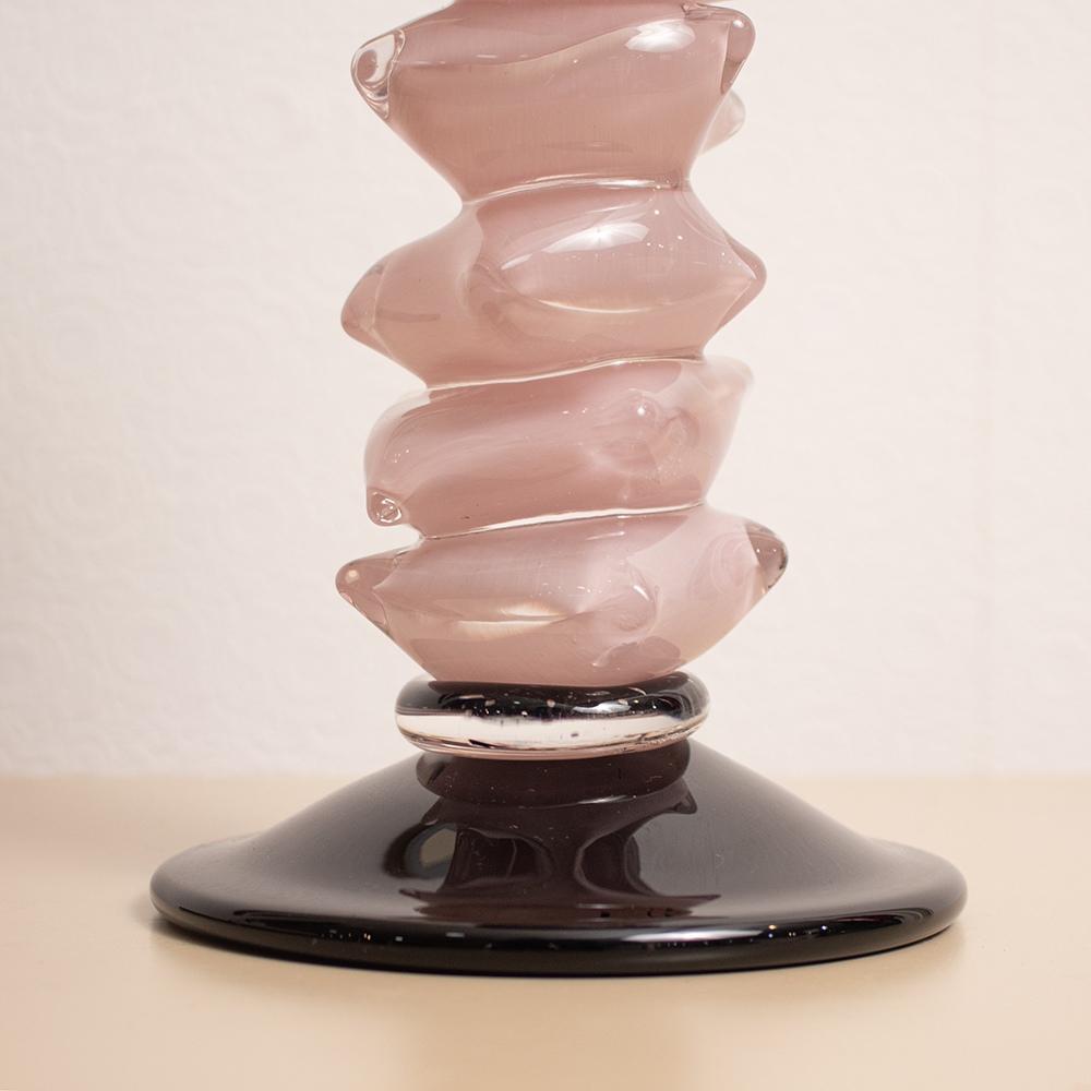 CANDELERO SORELLA 27CM VIDRIO MURANO - 4