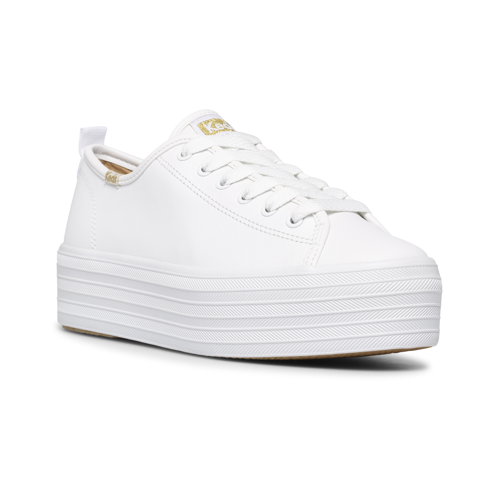 ZAPATILLA KEDS TRIPLE UP LEATHER WHITE - 3