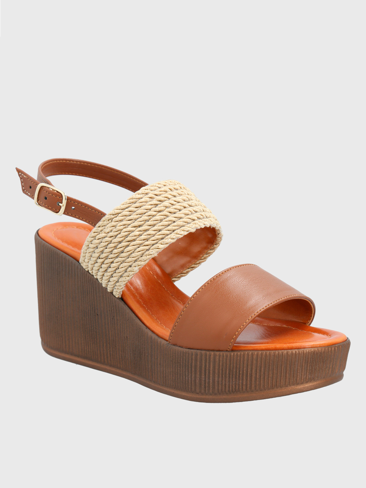 Hush Puppies Baminda Wedge Sandal In Tan Suede | Size 7.5