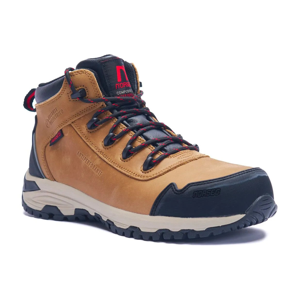 BOTA DE SEGURIDAD PARA HOMBRE CUERO NS652 RIVER CT MARRÓN NORSEG SAFETY - 1