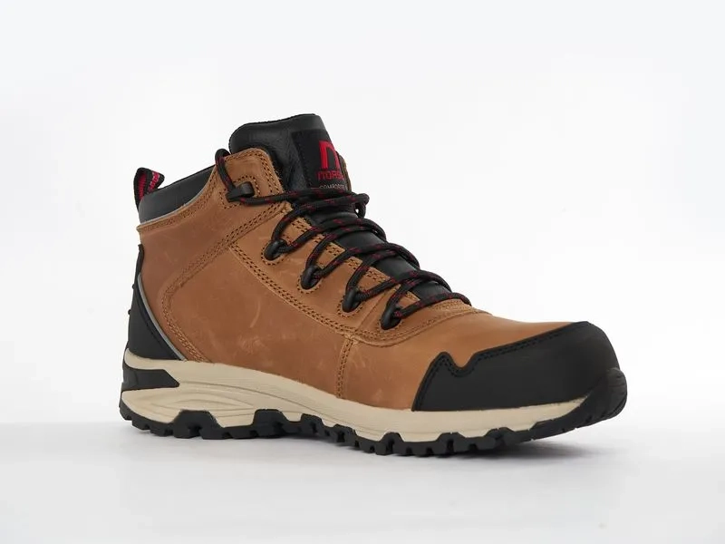 BOTA DE SEGURIDAD PARA HOMBRE CUERO NS652 RIVER CT MARRÓN NORSEG SAFETY - 5