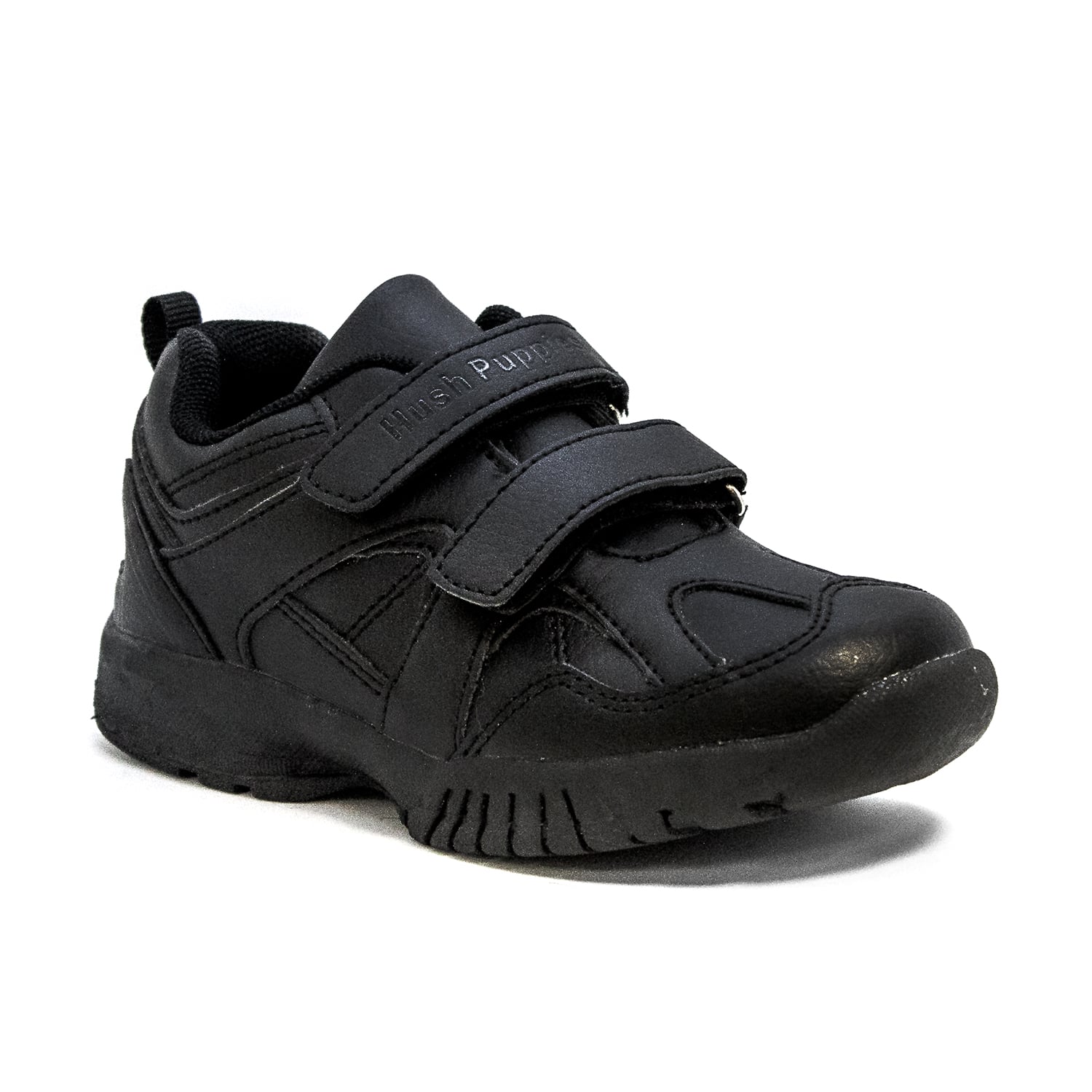 ZAPATILLA HUSH PUPPIES KIDS RACE 2 VELCROS NEGRO - 1