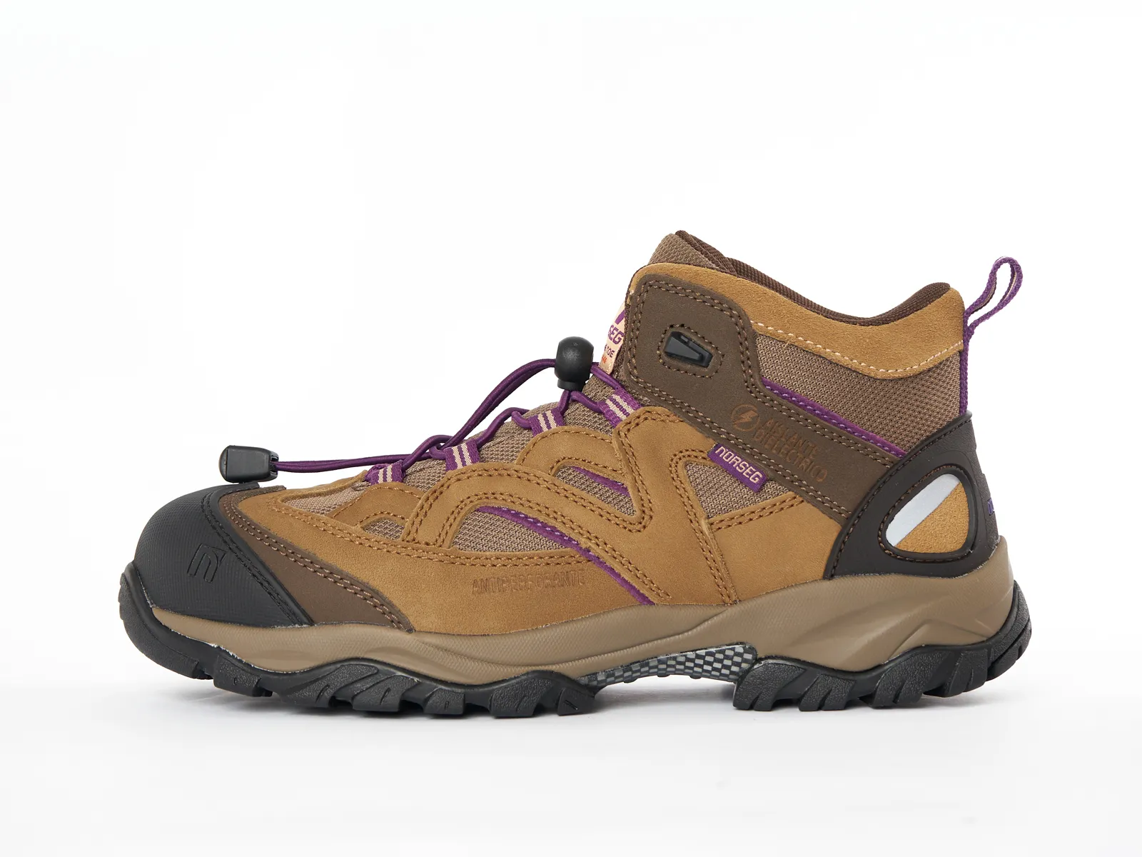 BOTA DE SEGURIDAD PARA MUJER CUERO NOBUCK KATRINA CT BEIGE NORSEG SAFETY - 3