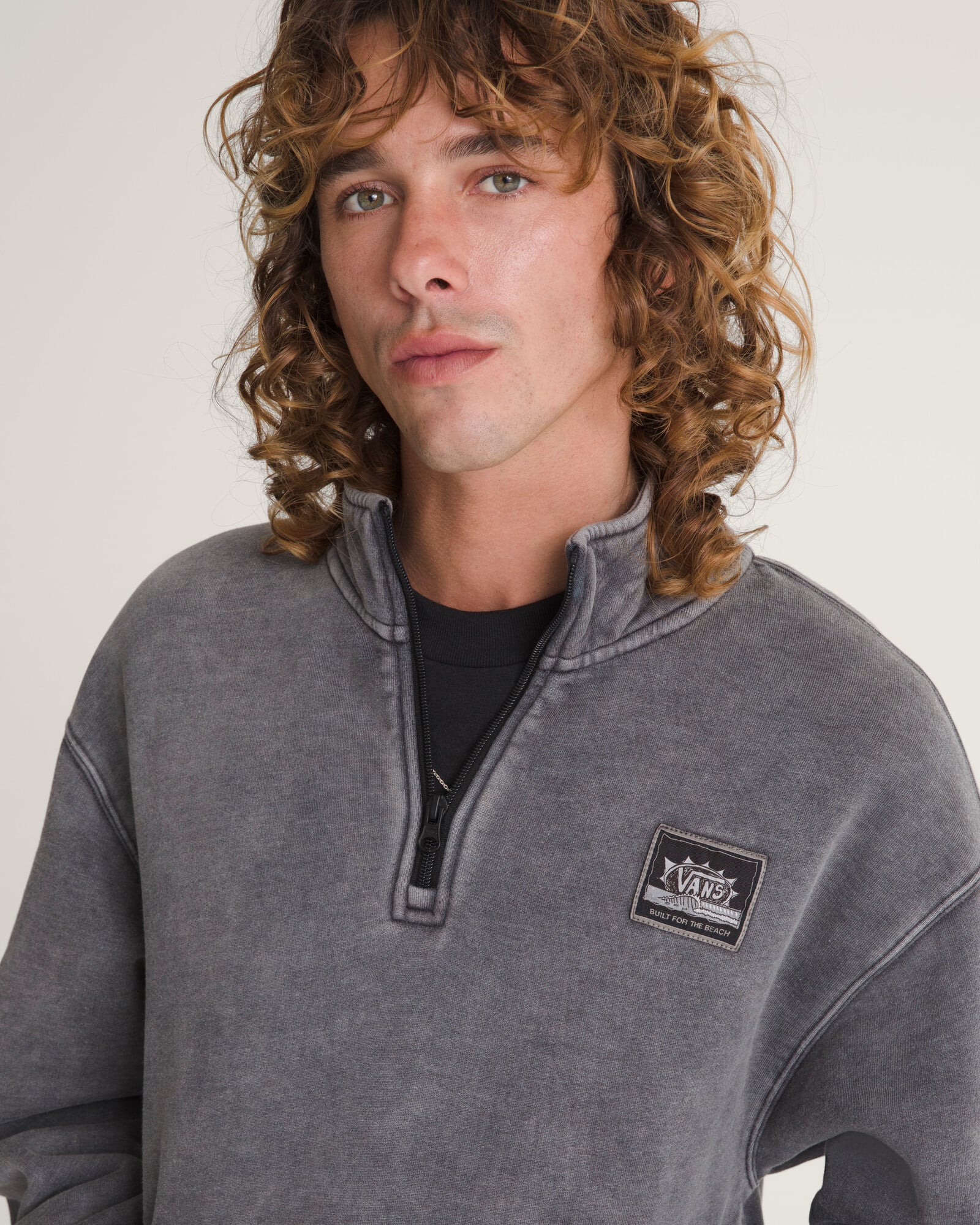 POLERÓN QUARTER ZIP NEGRO VANS - 5