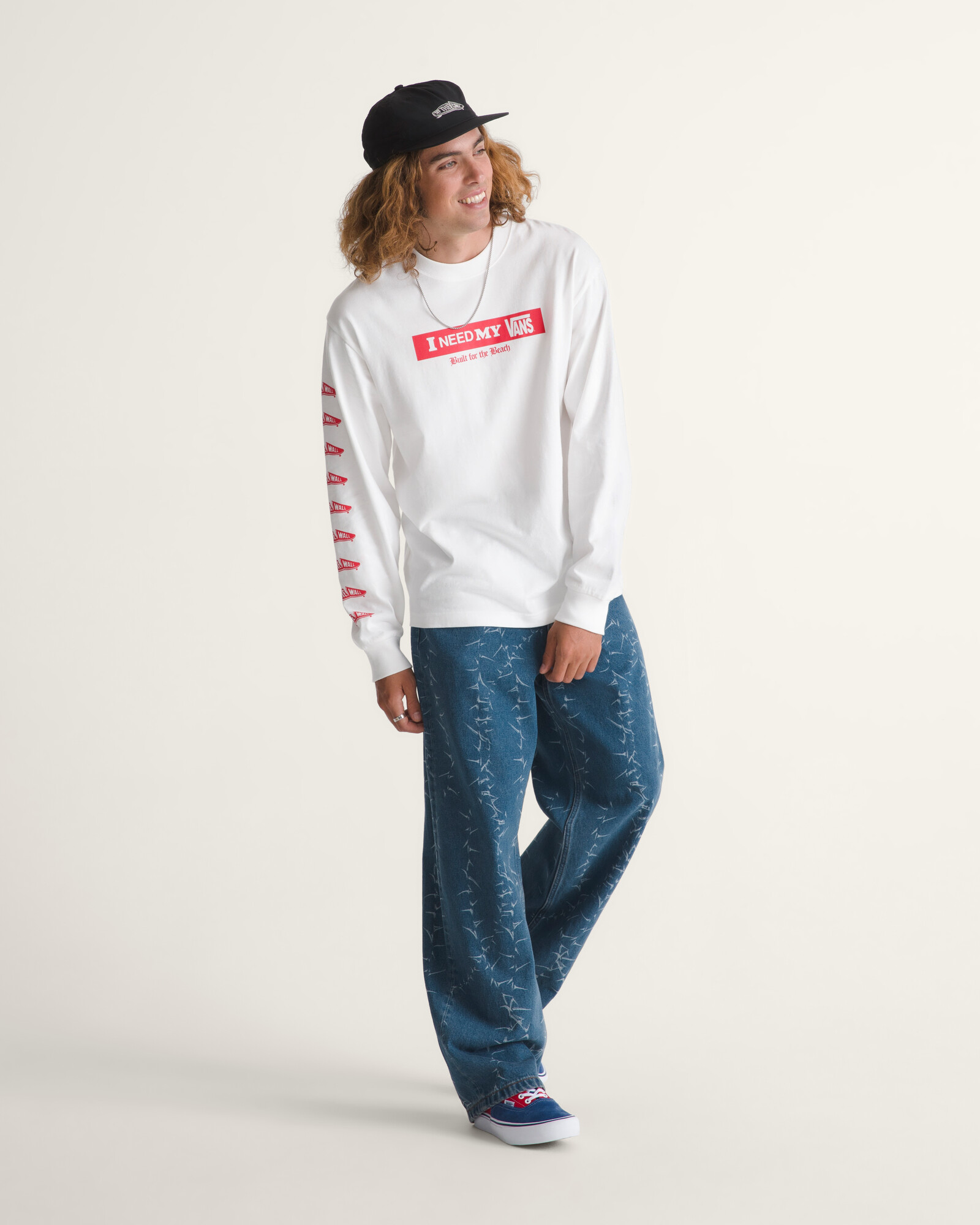 PANTALÓN CHECK-5 BAGGY DENIM AZUL VANS - 4