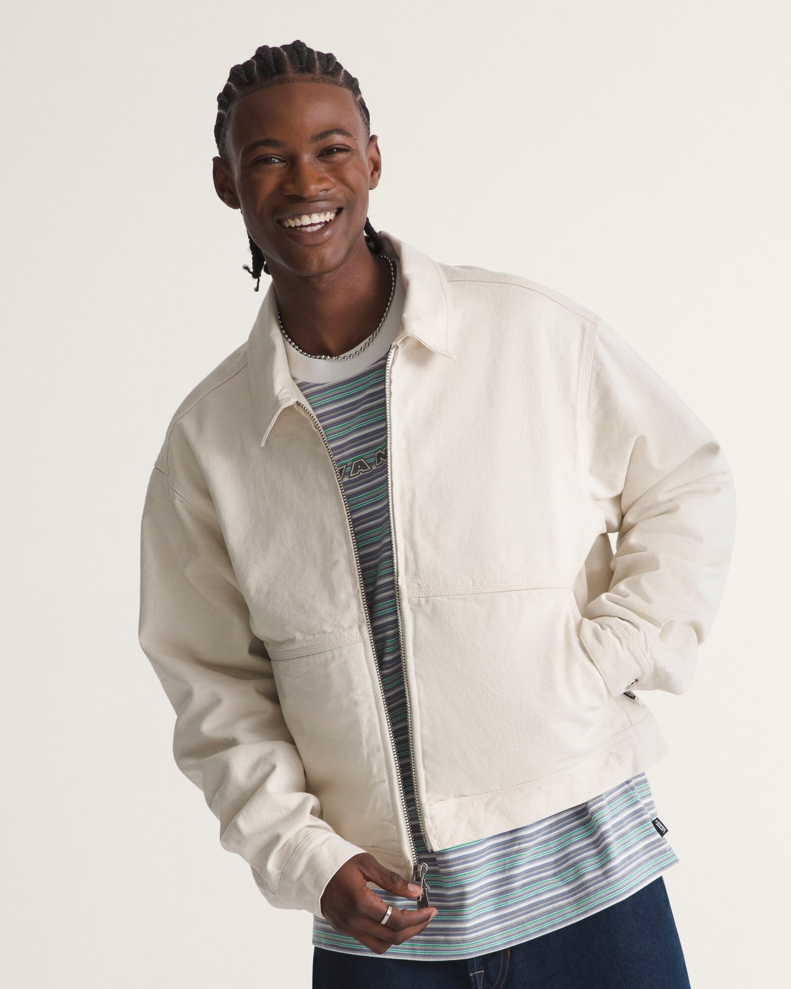 CASACA PREMIUM DENIM STATION BEIGE VANS - 3