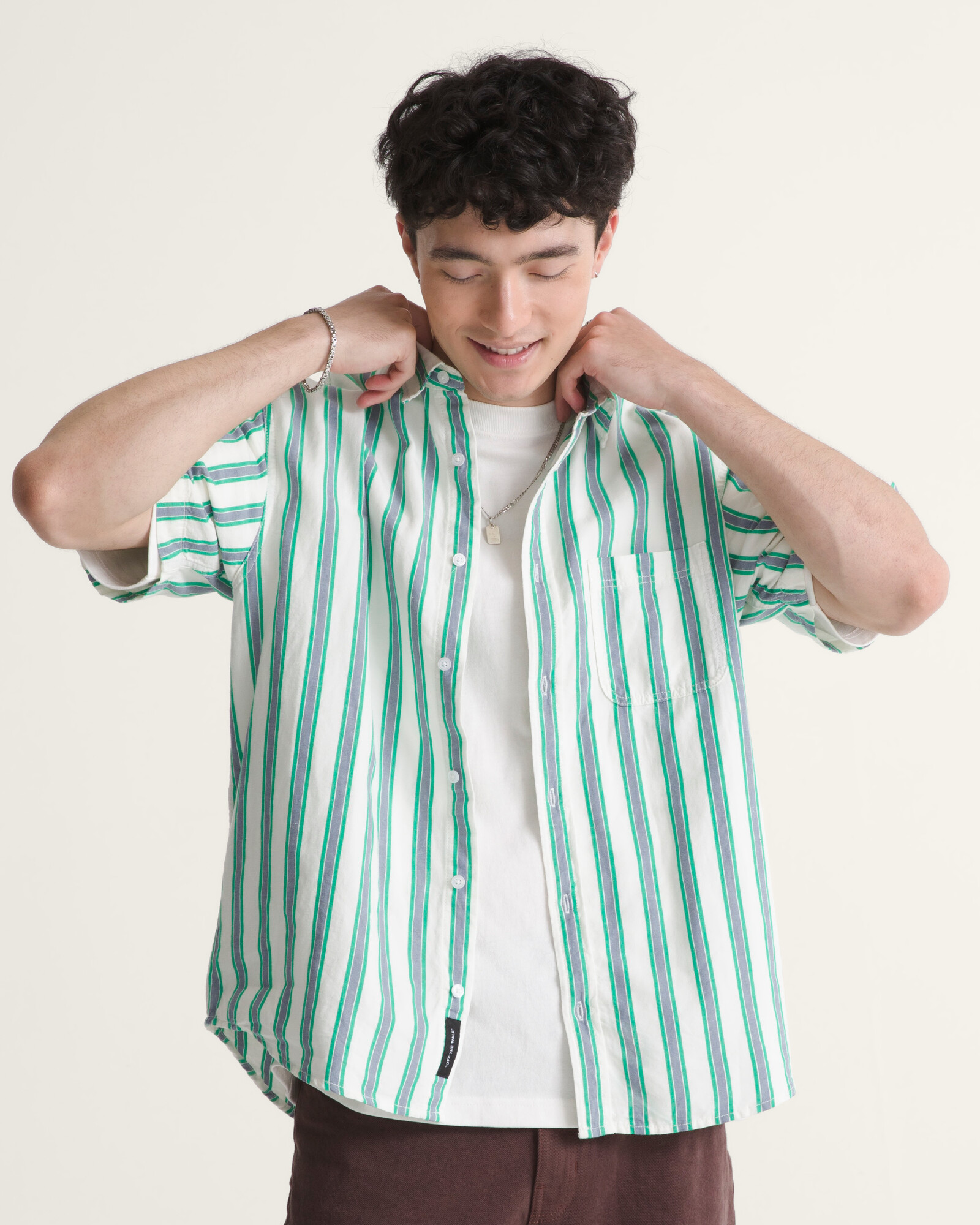 CAMISA MANGA CORTA LAWSON STRIPE BLANCO VANS - 3