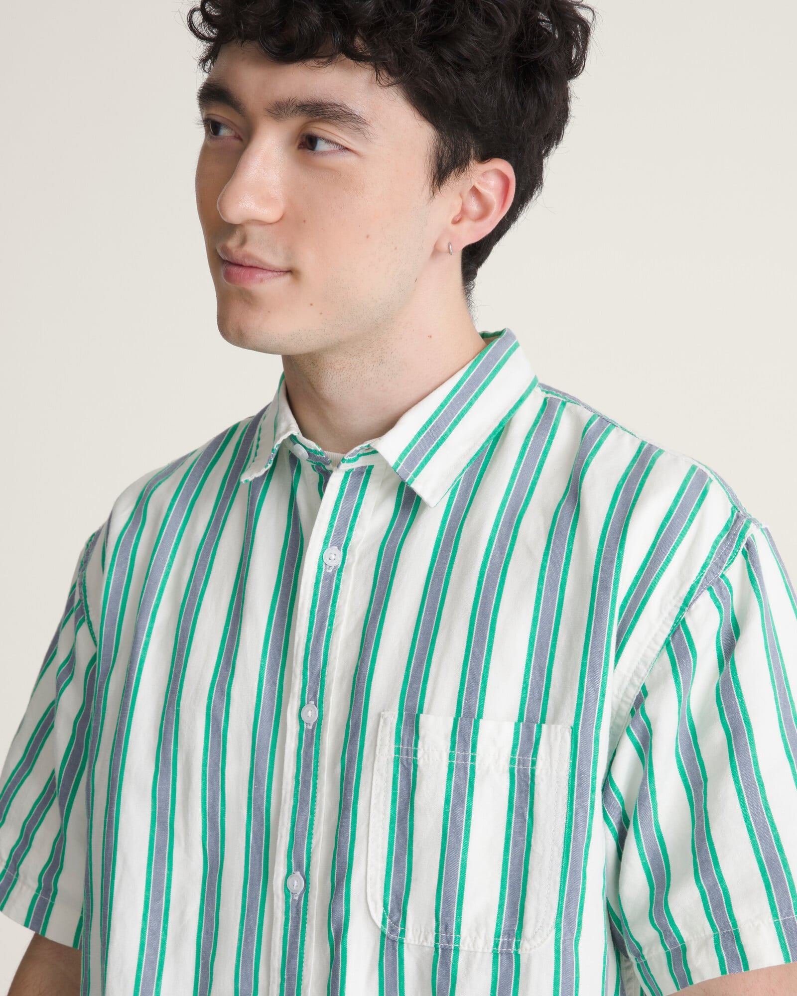 CAMISA MANGA CORTA LAWSON STRIPE BLANCO VANS - 5
