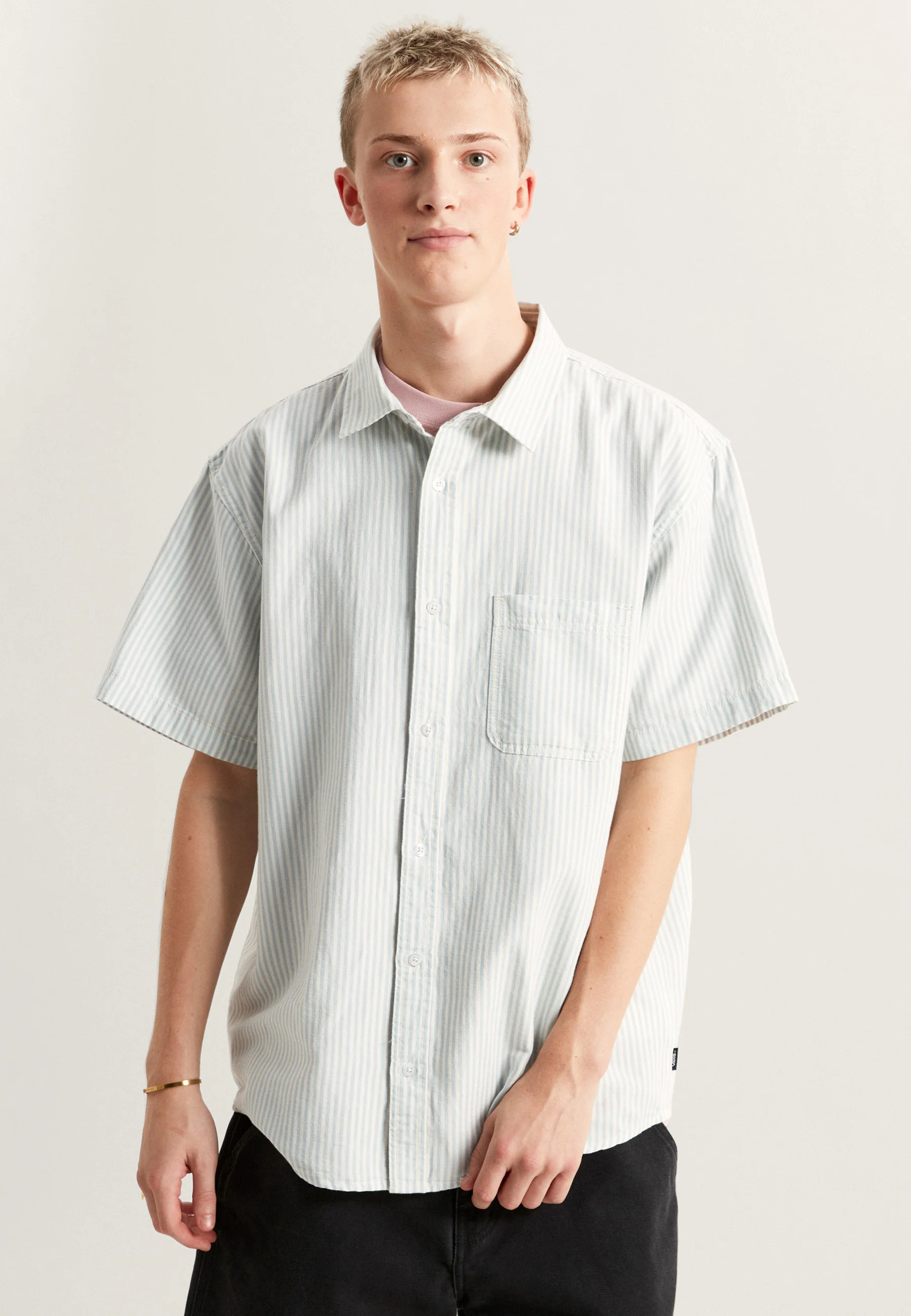 CAMISA MANGA CORTA LAWSON STRIPE AZUL VANS - 3
