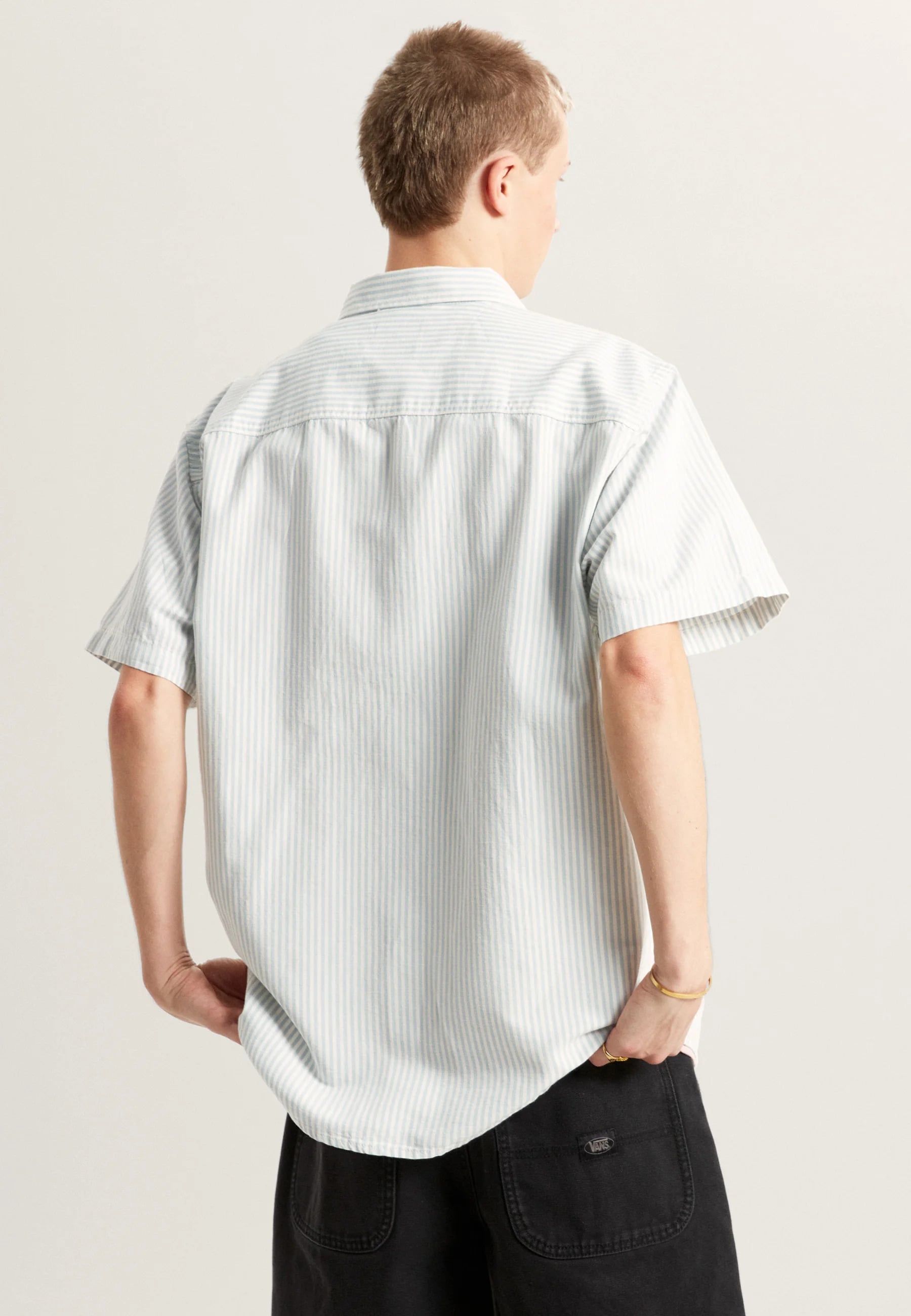 CAMISA MANGA CORTA LAWSON STRIPE AZUL VANS - 4