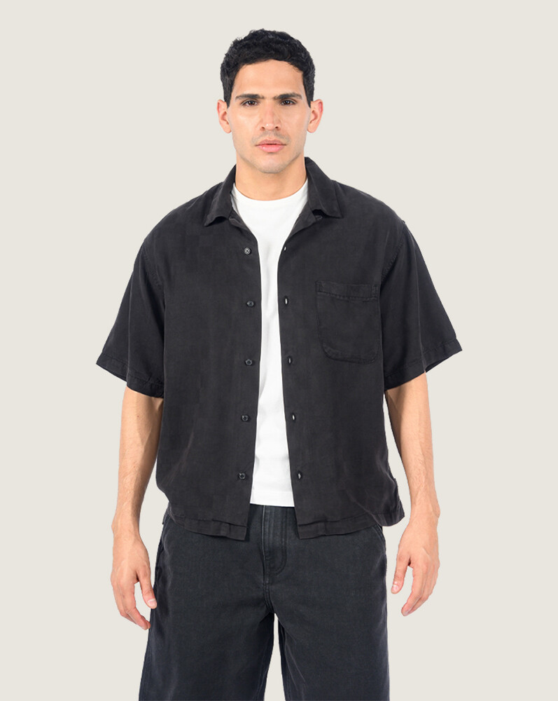 CAMISA MANGA CORTA VAN DOREN CHECK CAMP NEGRO VANS - 3