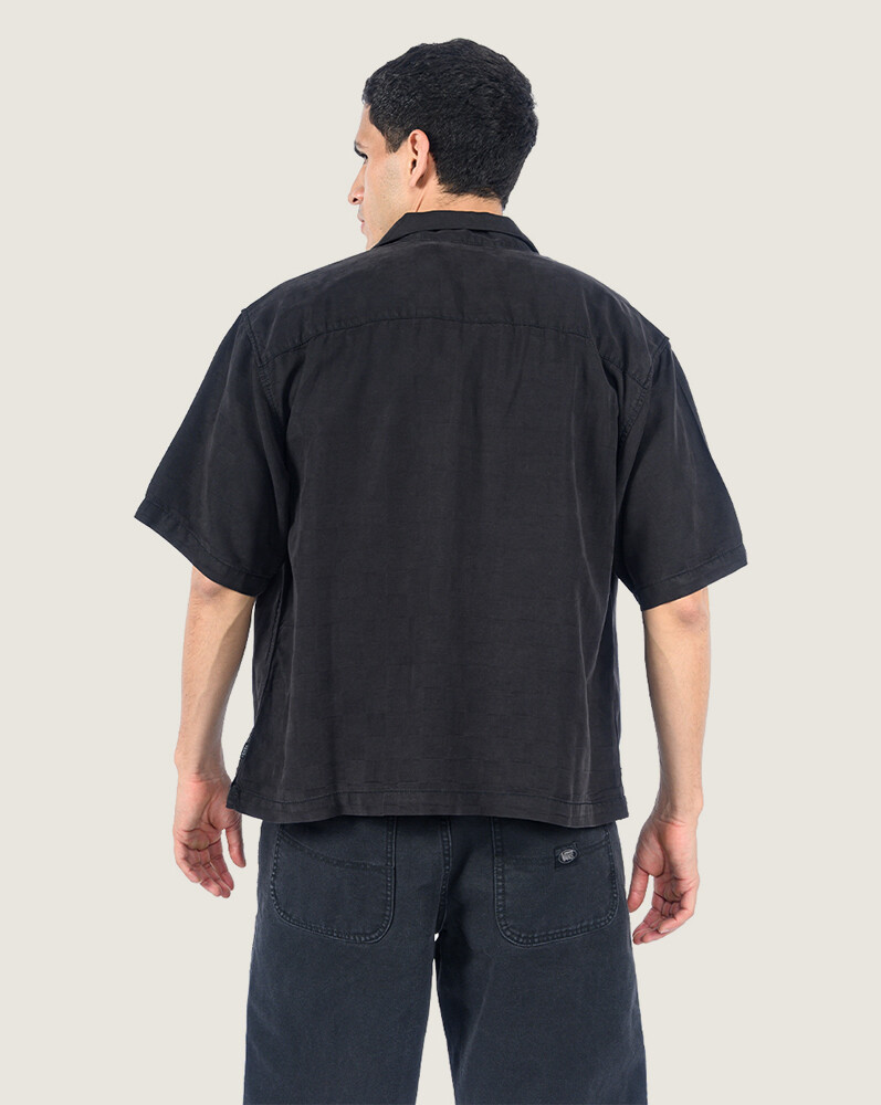 CAMISA MANGA CORTA VAN DOREN CHECK CAMP NEGRO VANS - 4