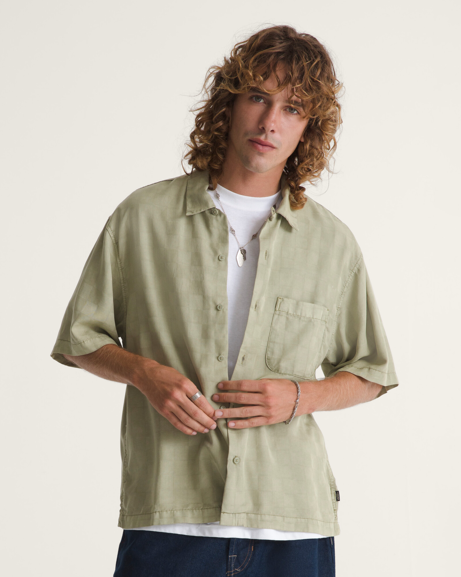 CAMISA MANGA CORTA VAN DOREN CHECK CAMP VERDE VANS - 3