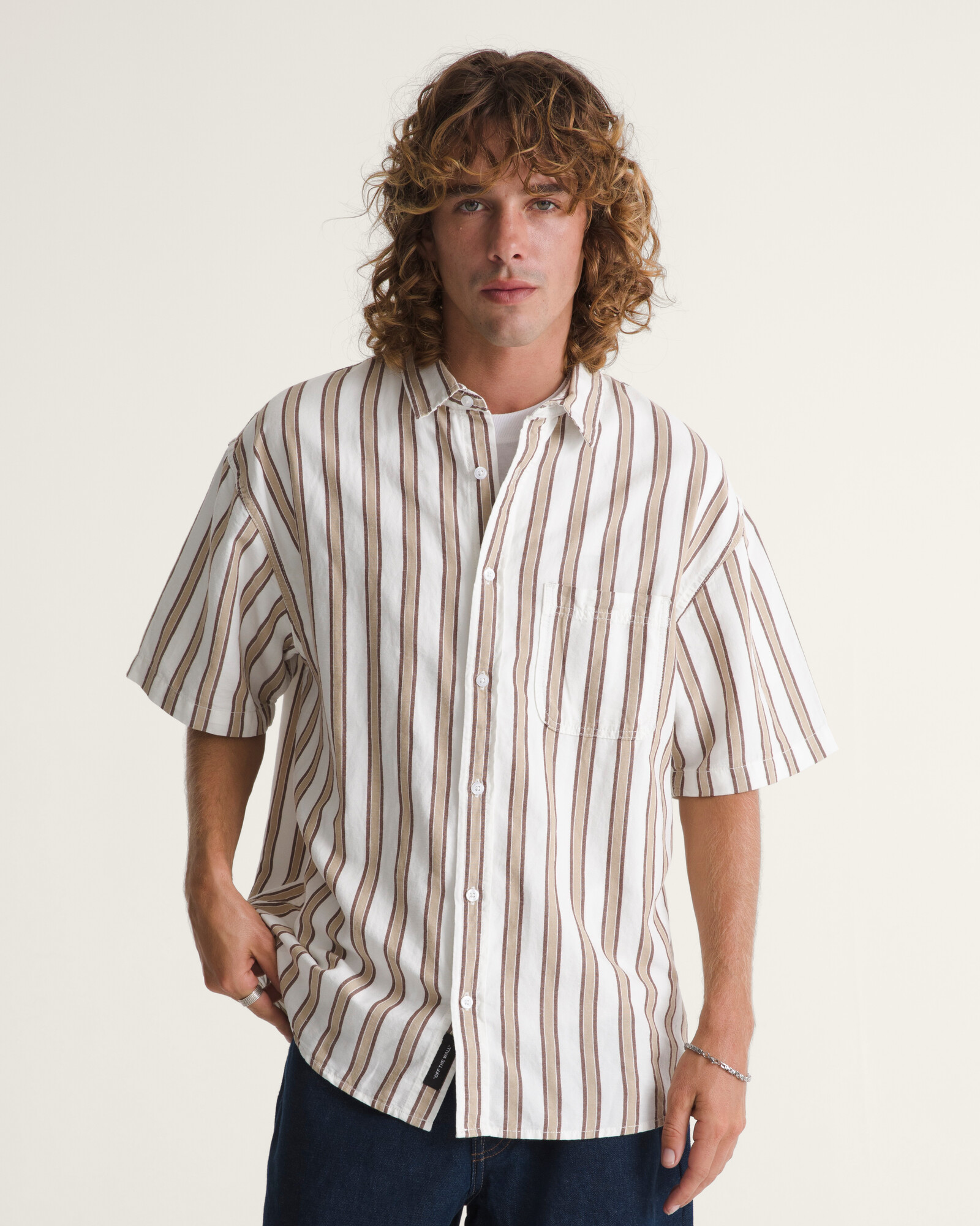 CAMISA MANGA CORTA LAWSON STRIPE BLANCO VANS - 3
