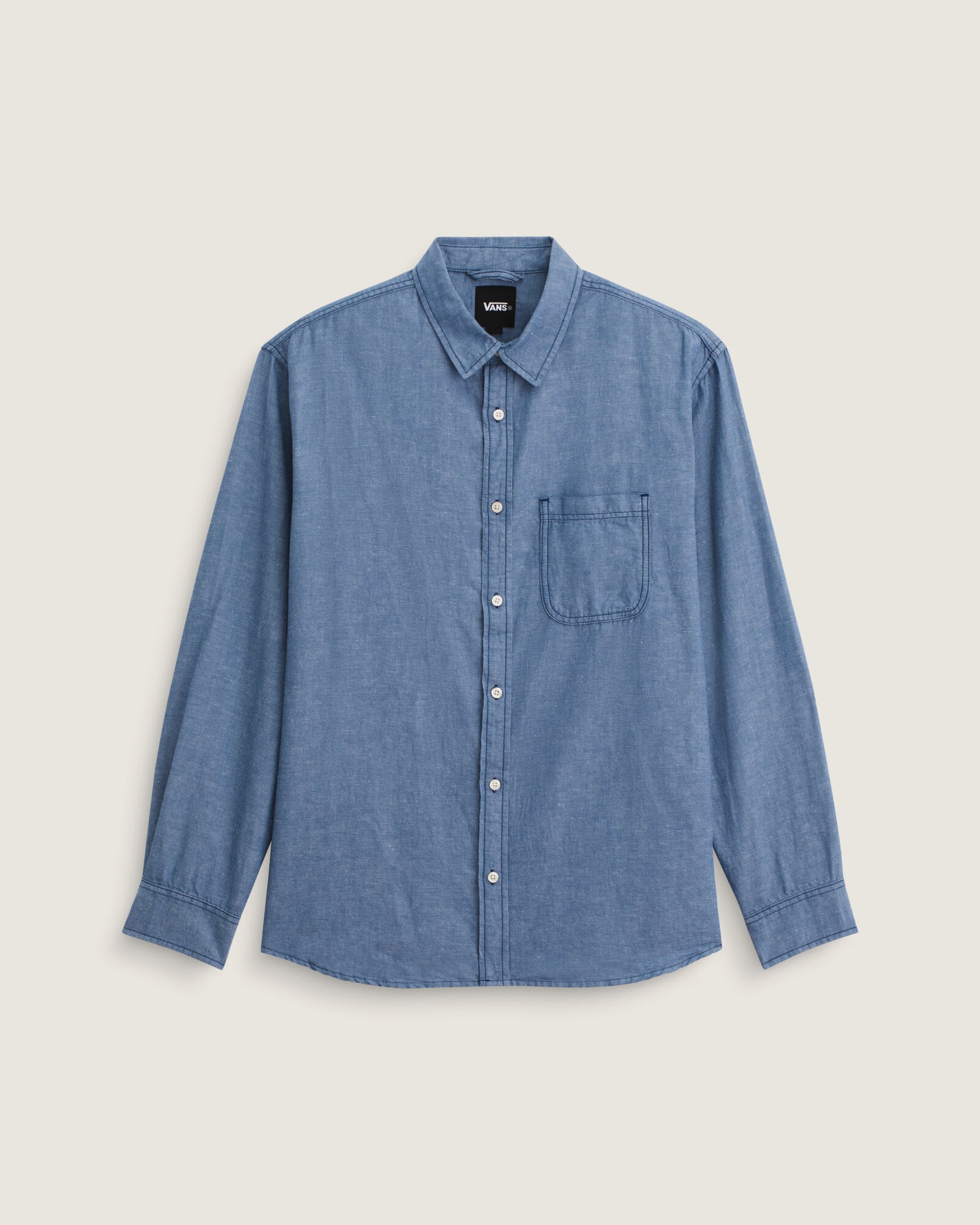 CAMISA MANGA LARGA LAWSON SOLID OXFORD AZUL VANS - 1