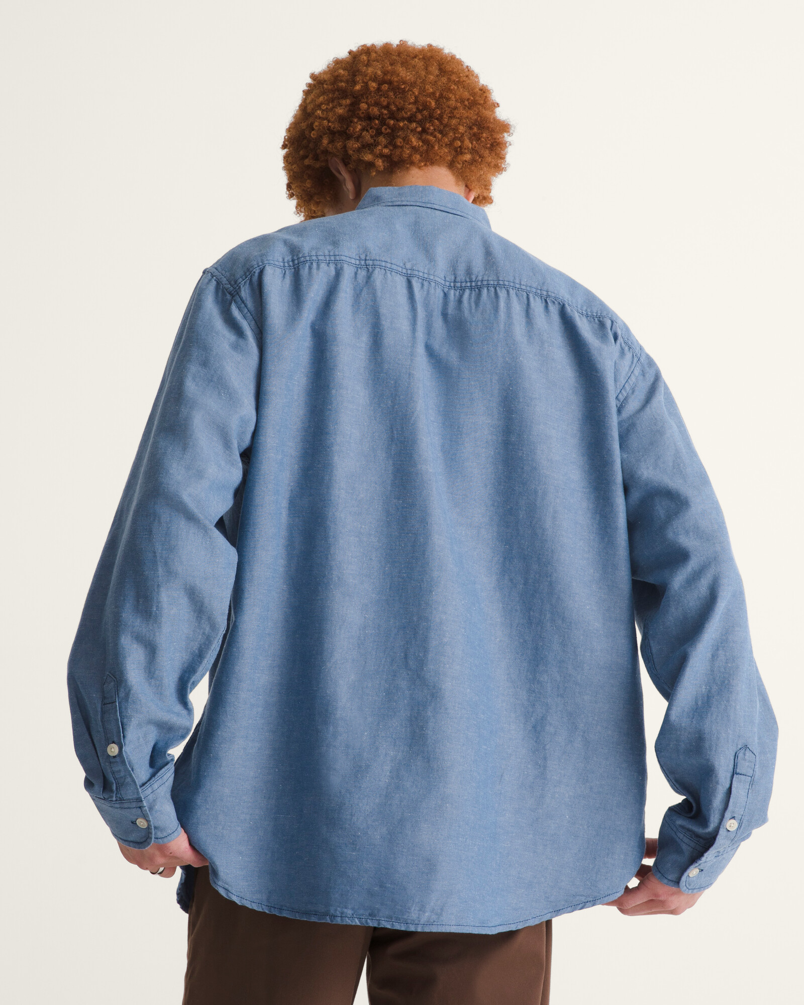 CAMISA MANGA LARGA LAWSON SOLID OXFORD AZUL VANS - 4