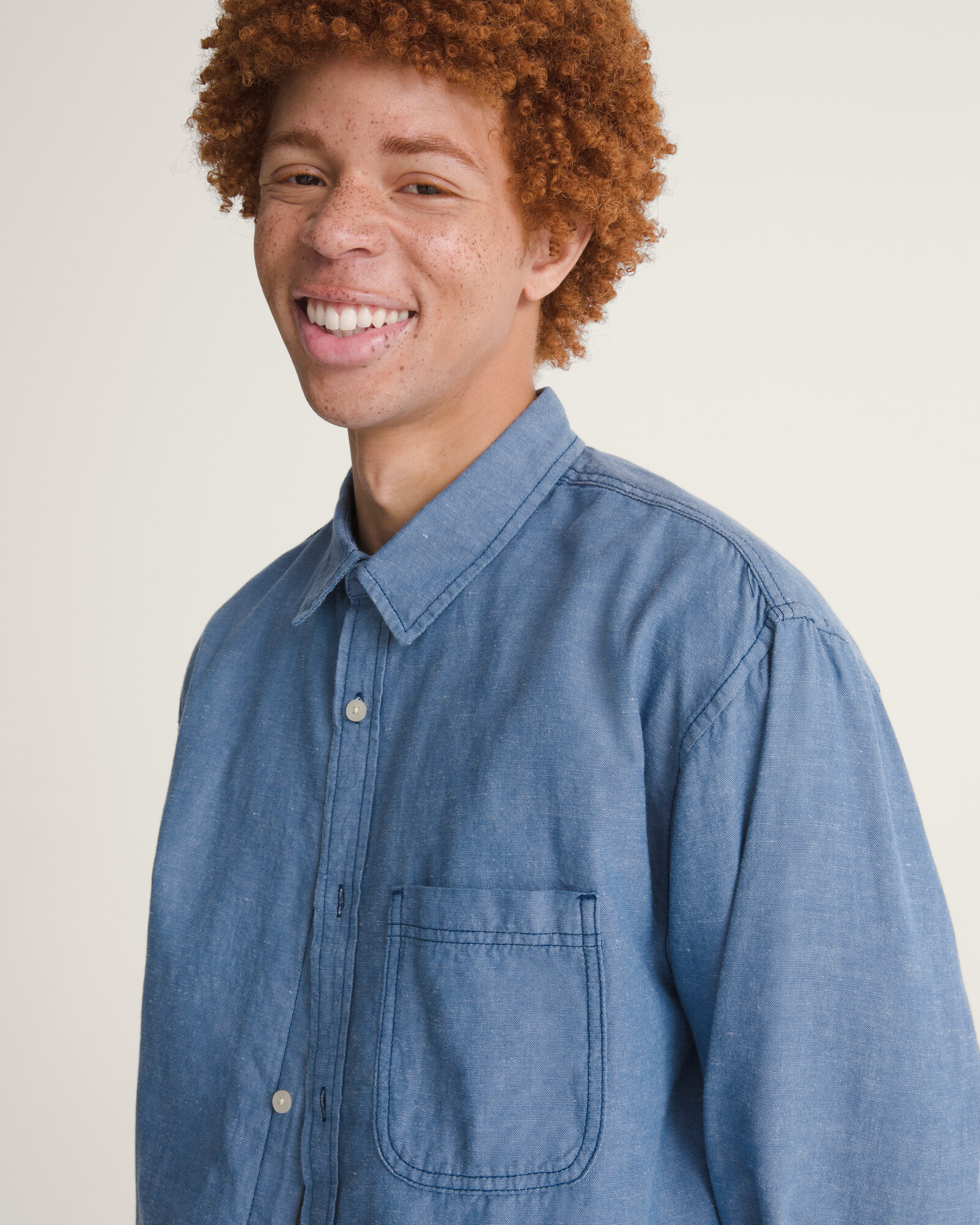 CAMISA MANGA LARGA LAWSON SOLID OXFORD AZUL VANS - 5