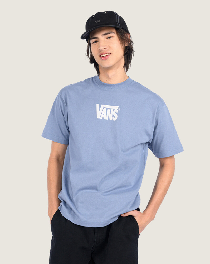 POLO MANGA CORTA STRETCH LOGO AZUL VANS - 3
