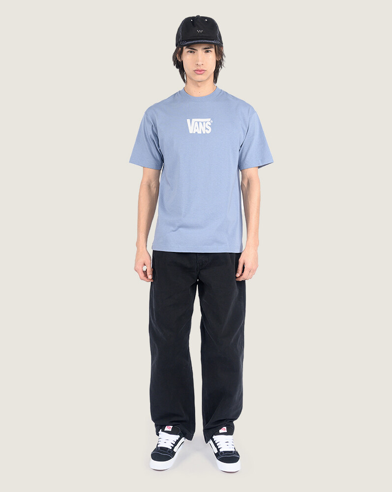 POLO MANGA CORTA STRETCH LOGO AZUL VANS - 5